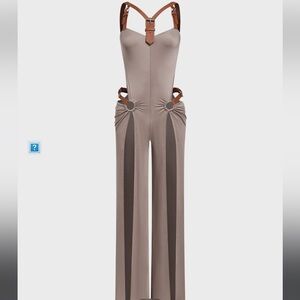 Edgy Coffee Jumpsuit